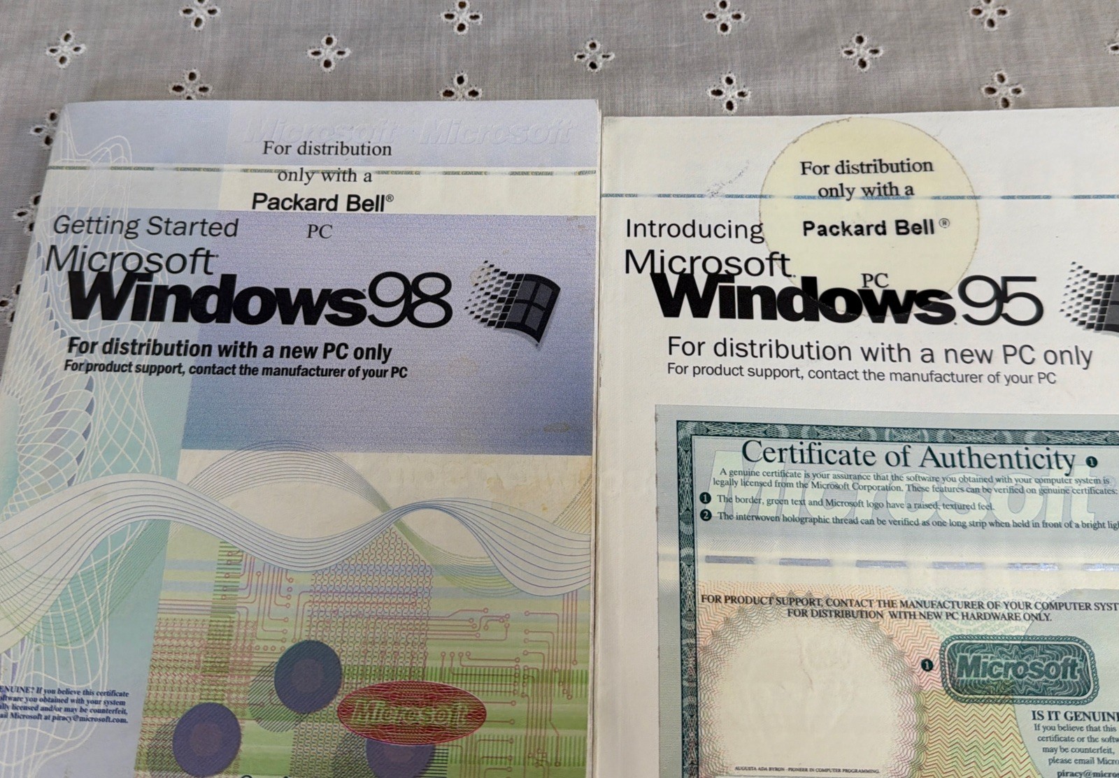 Getting Started Microsoft Windows 95 & 98 Manual & Product Key