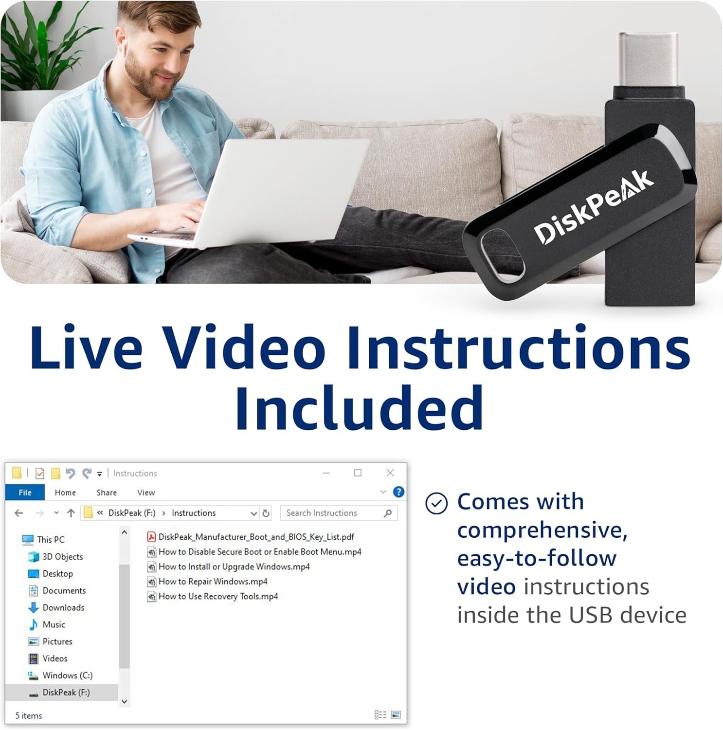Effortless Windows Installation USB – Supports 32 & 64 bit with Utilities