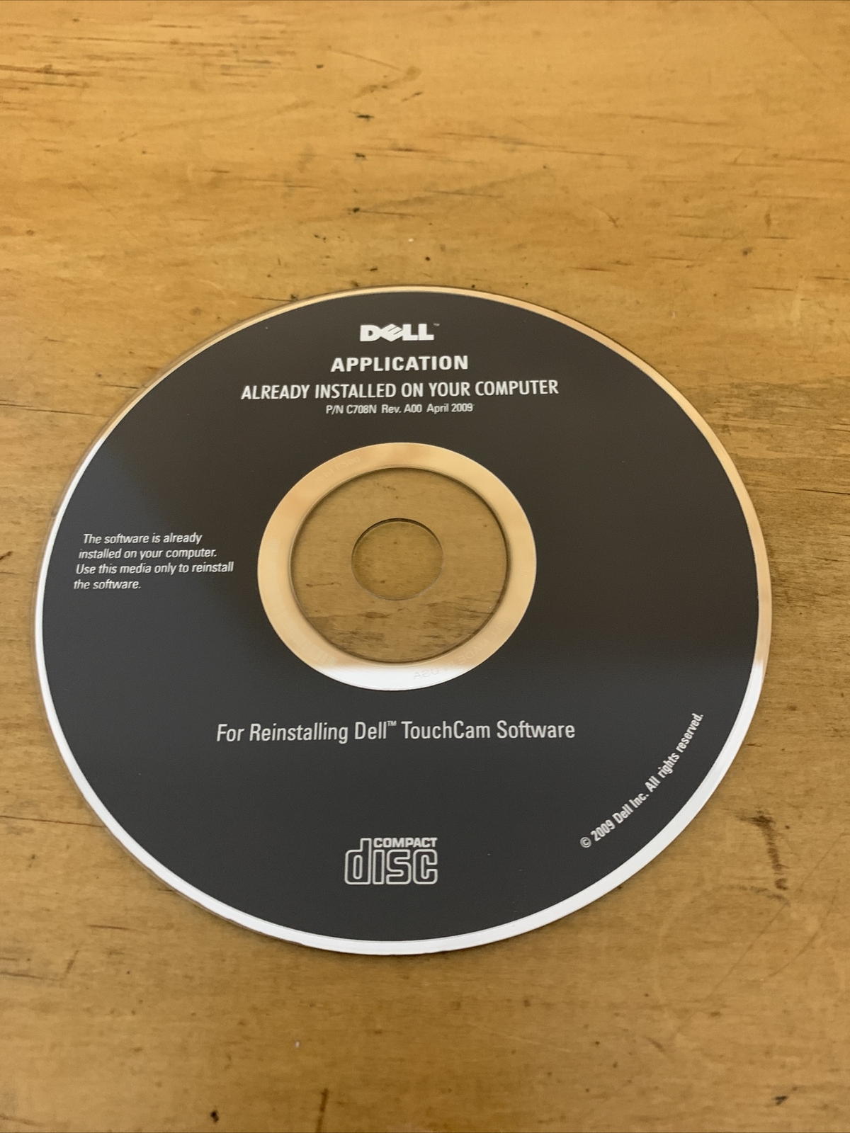 Dell Application Reinstall TouchCam Software 2009