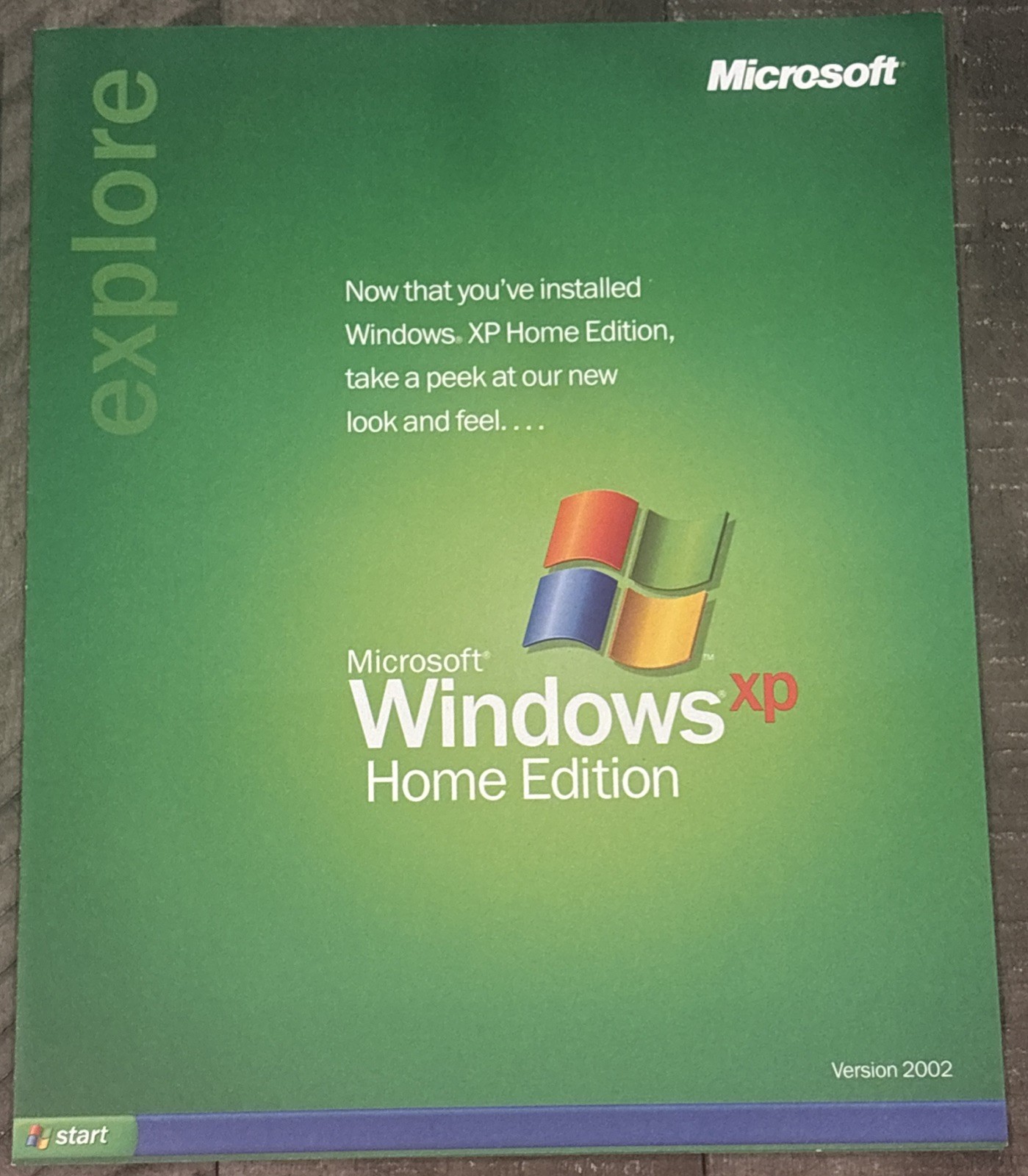 Vintage 2002 Microsoft Windows XP Home Edition Upgrade CD SP1 Full Retail Box!