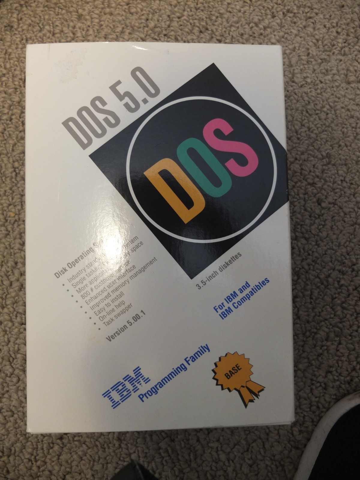 IBM DOS 5.0 on 3.5 inch disks