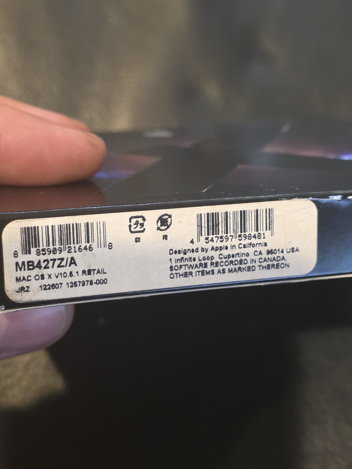 Apple Mac OS X Leopard Version 10.5.1 Install DVD Retail Box MB422Z/A