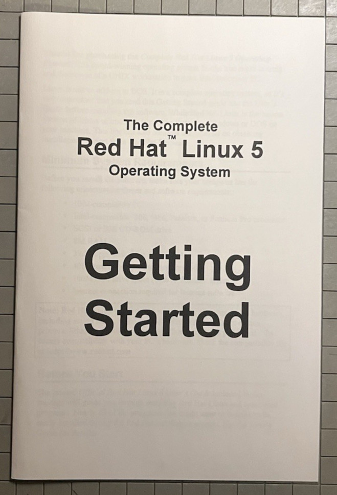Red Hat Linux 5 Complete Big Box • 2 CDs, Floppies, Inserts • 1997 Retail
