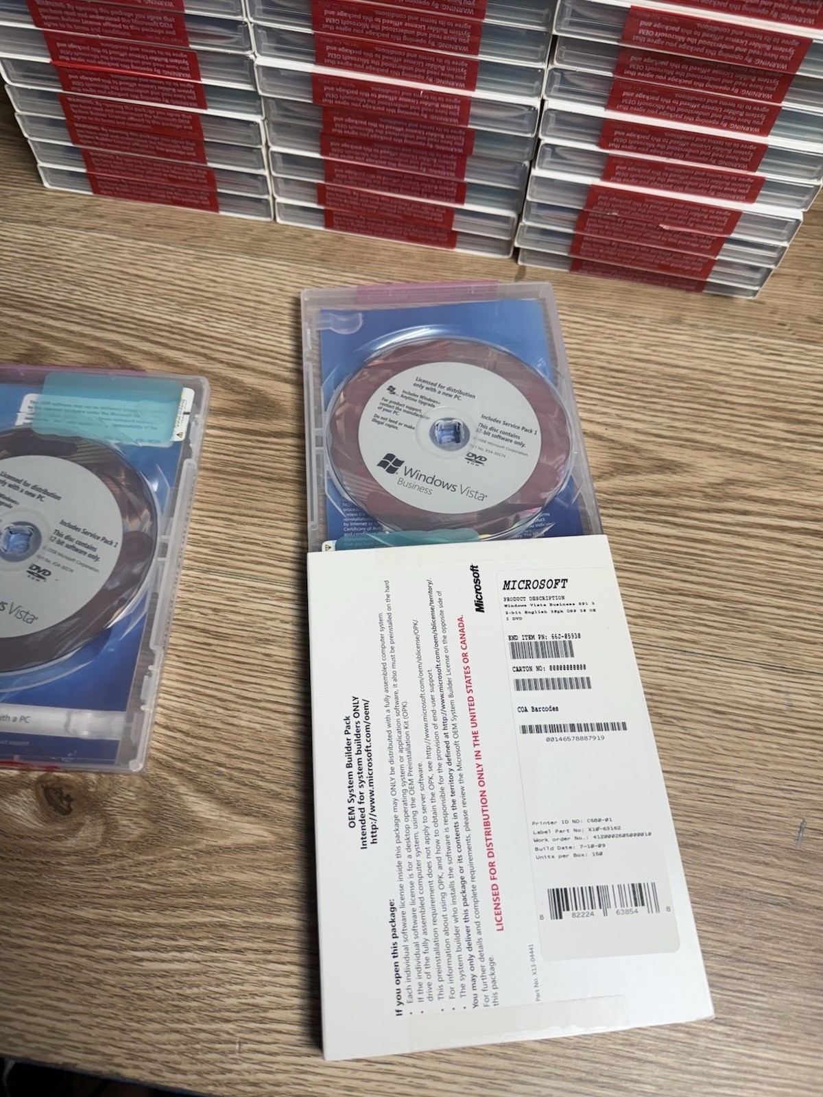 Genuine Microsoft Windows Vista Business Installation Discs (OEM) No License Key