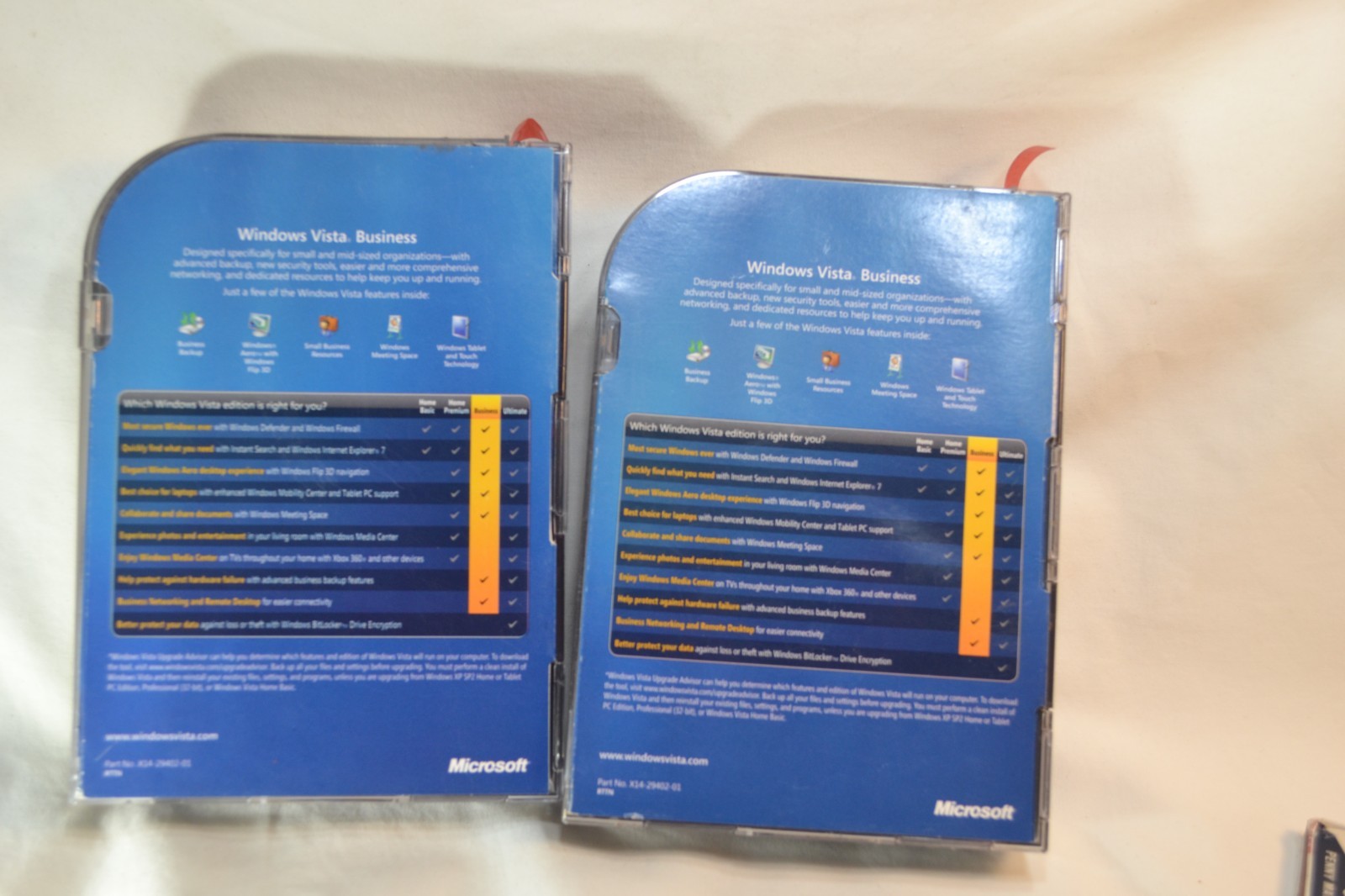 Microsoft Windows Vista Business Upgrade SP1 DVD w/ Product Key Complete Retail