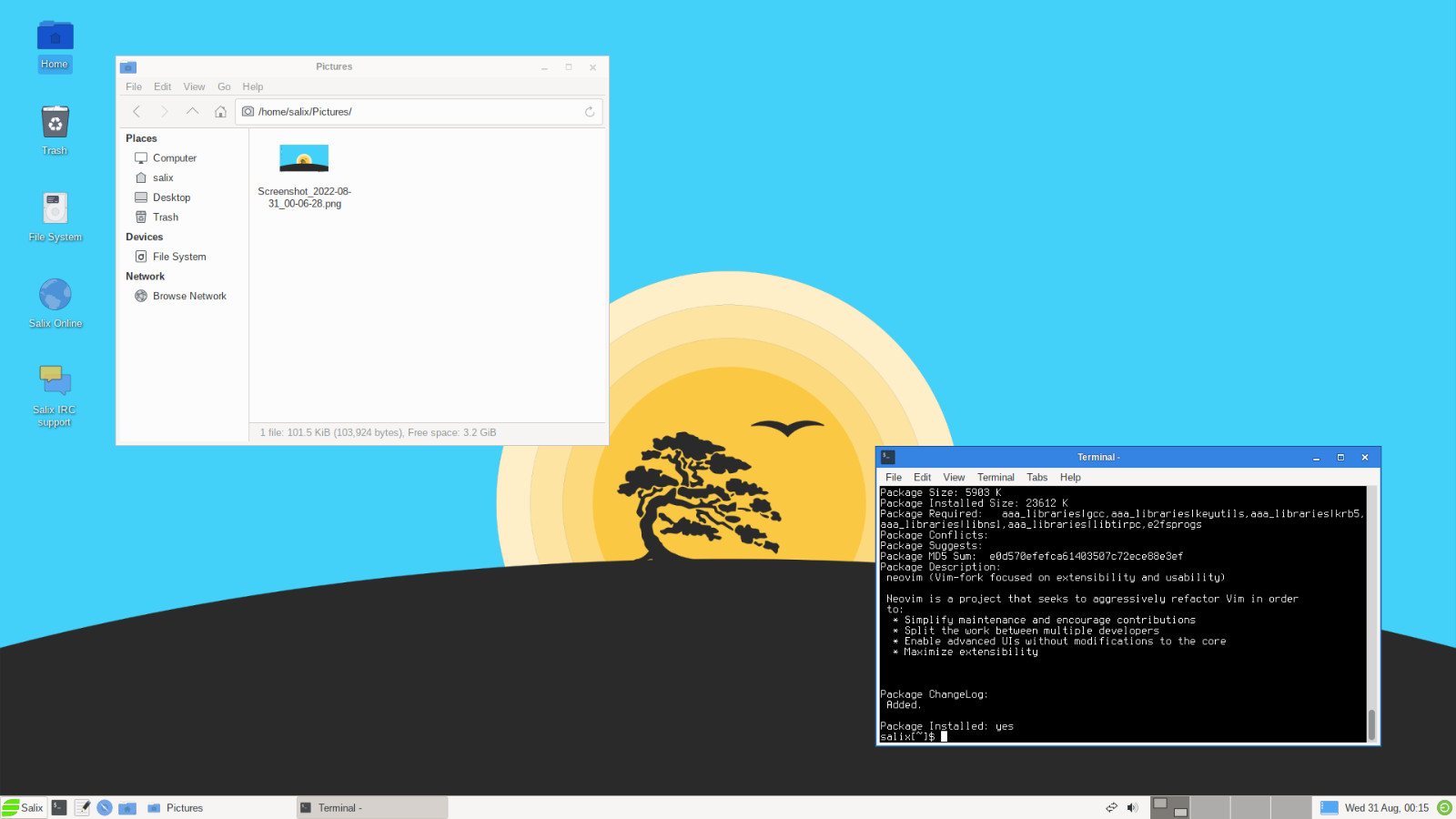Salix Linux 15.0 – DVD or USB Flash Drive