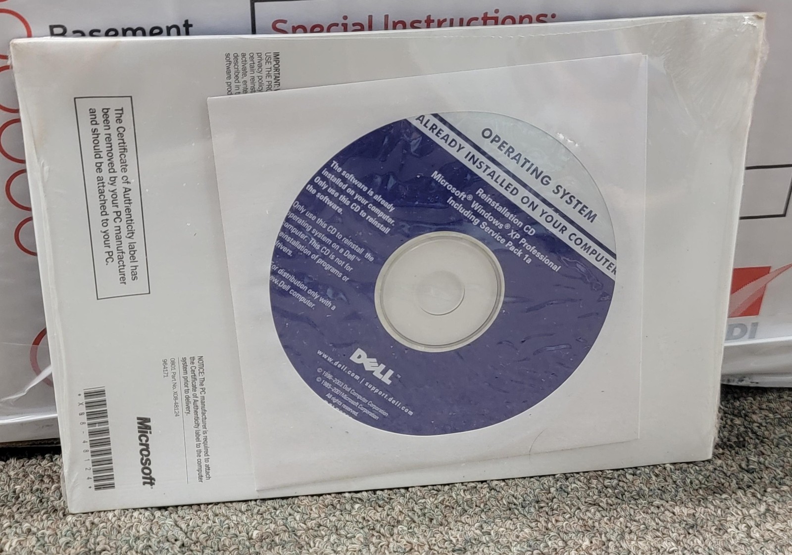 Vintage 2002 Microsoft Windows XP Professional Reinstallation CD Dell OEM SP1a