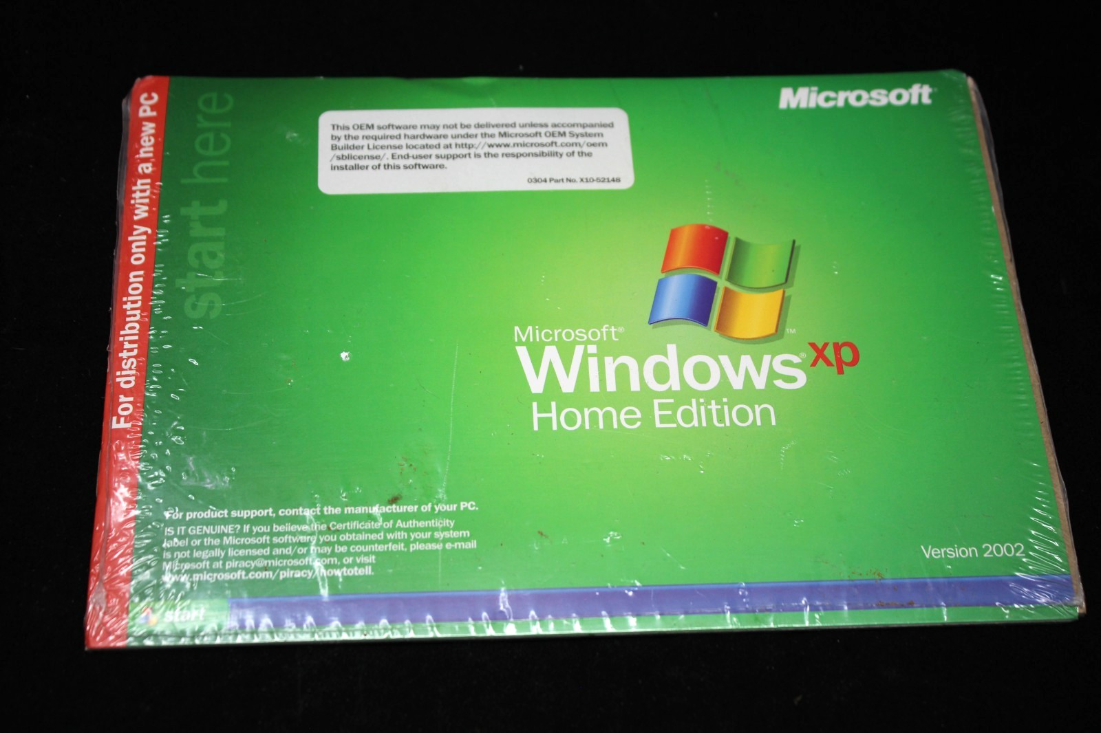 Microsoft Windows XP Home Edition Software Reinstall Disk 2002 CD OEM SEALED