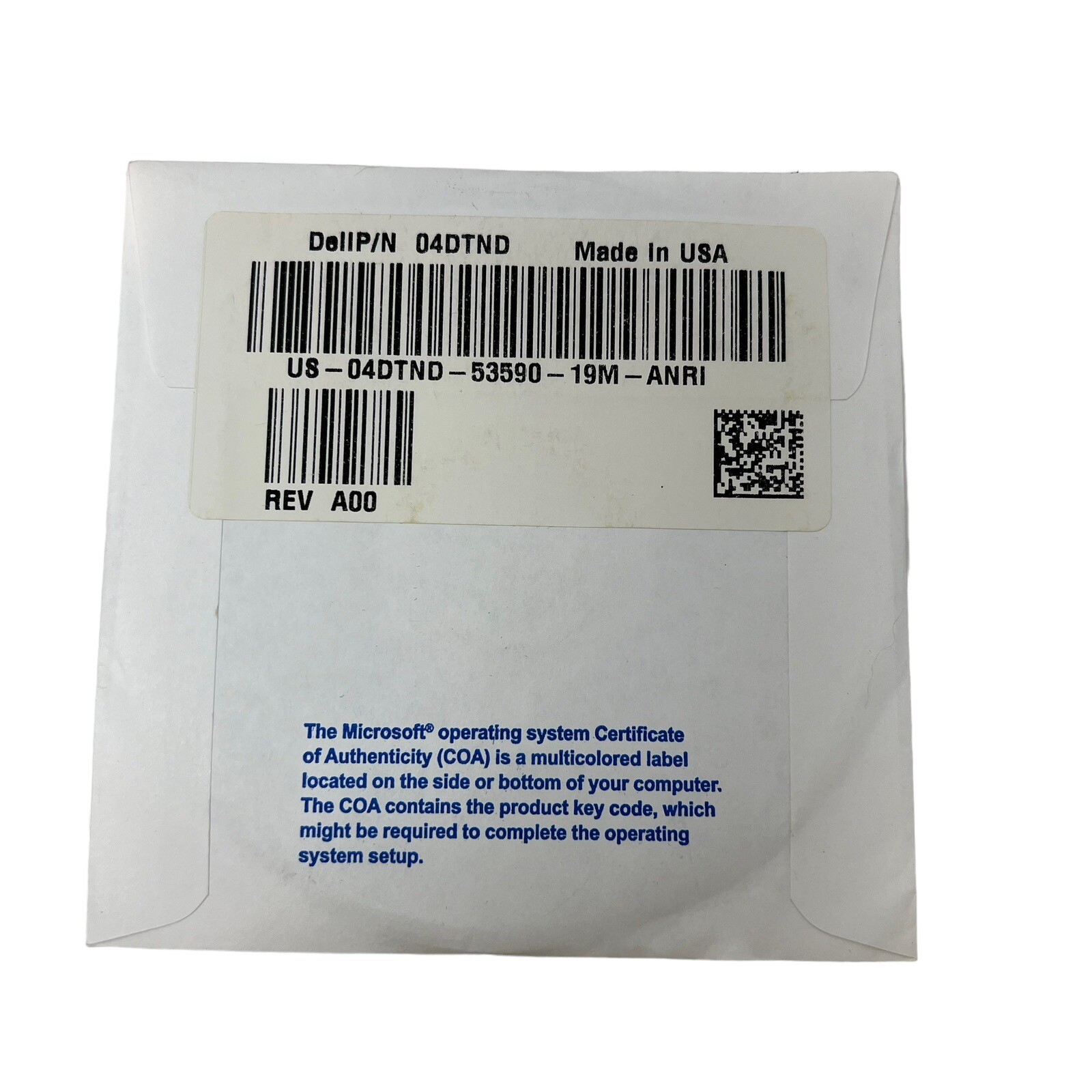 Dell Windows 7 Professional Reinstallation DVD 32 bit SP1 OS Dell P/N 04DTND New