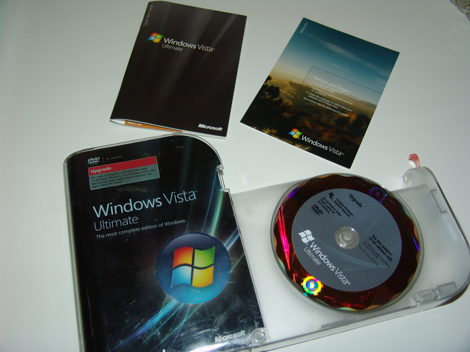 Microsoft Windows Vista Ultimate Upgrade 32 & 64 Bit Genuine Retail 2-Discs