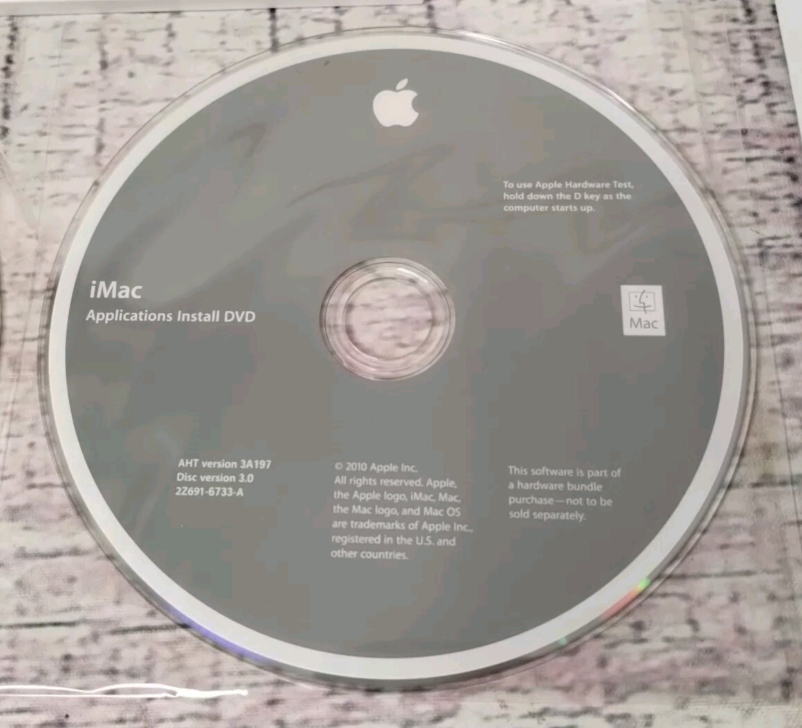 Apple MacBook Pro Mac OS X 10.6.4 & Application Install Discs ONLY w/ iWork Disc