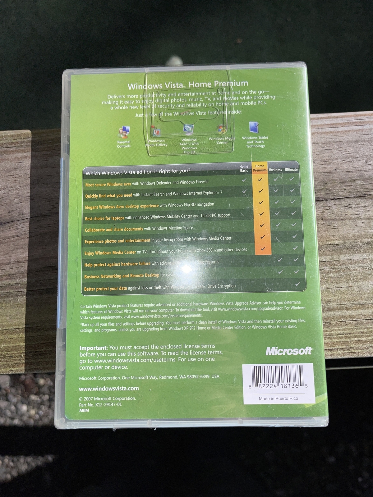 Windows Vista Home Premium – Service Desk Upgrade 32-bit – New Sealed