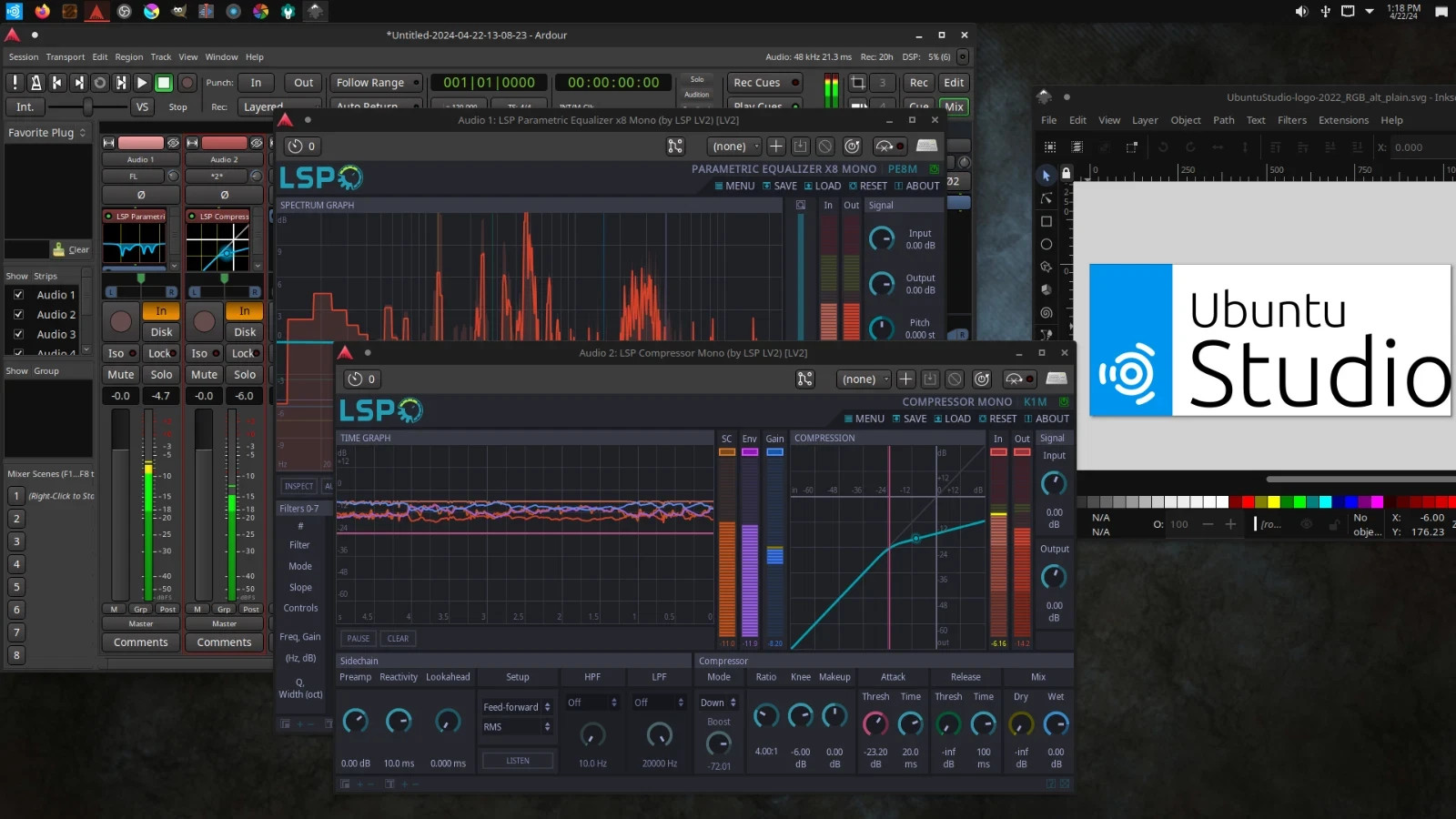 Ubuntu Studio Linux 25.04 on 32 Gig 3.0 Usb