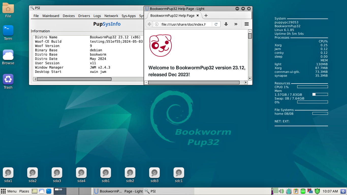 Puppy Linux OS – Runs Smooth – Small Footprint – Loads in Memory – LIVE DVD