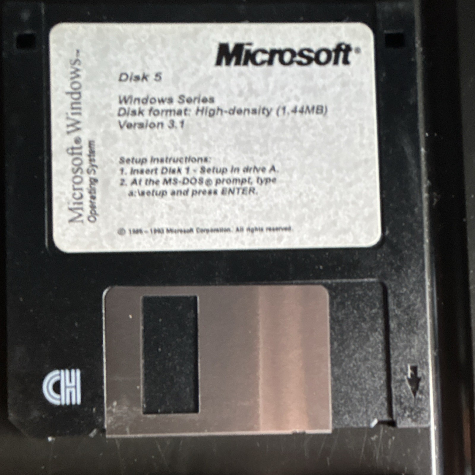 Microsoft Windows 3.1 Operating System 3.5″ Floppy 6 Disk Set. Collectible Rare