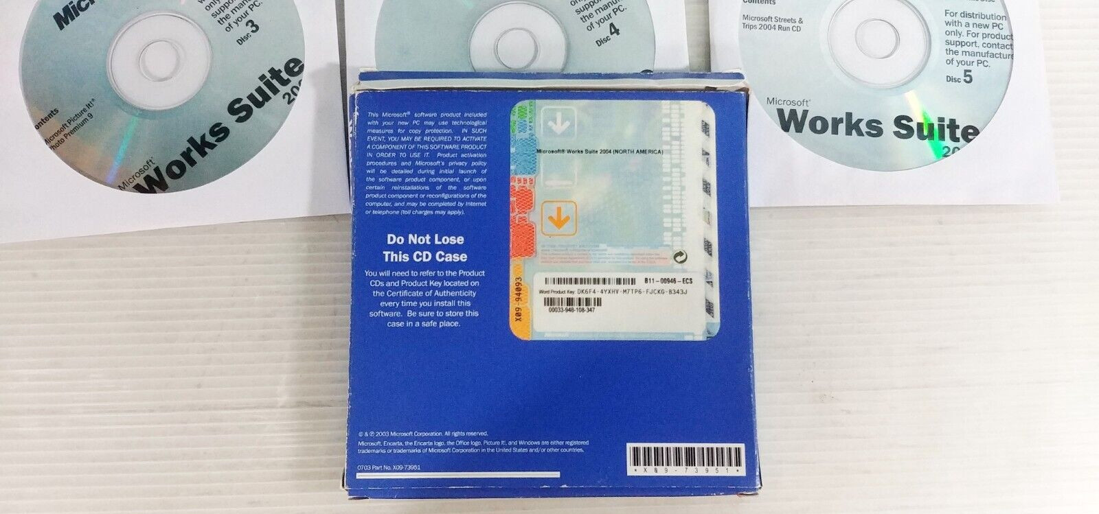 Microsoft Windows Works Suite 2004 Retail 5 CDROM w/Product Key