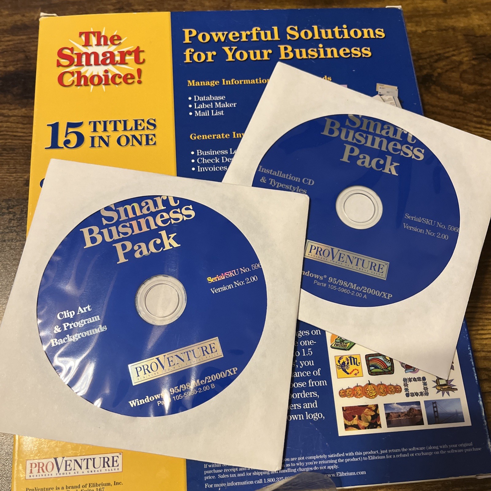 Smart Business Pack For Windows 95/ 98/Me/2000/XP FREE SHIPPING!
