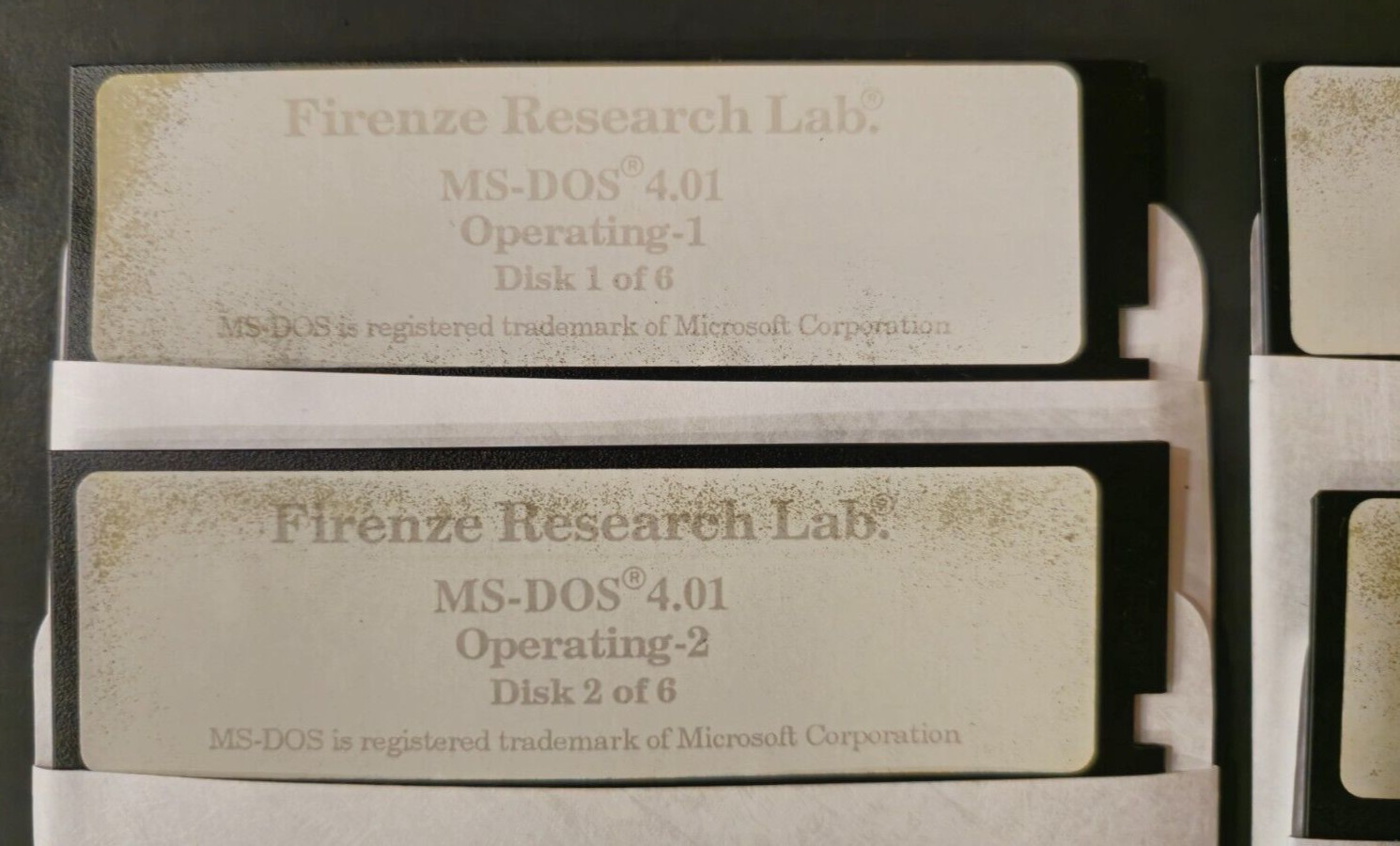MS-DOS 4.01 – 6 Disks – VINTAGE MICROSOFT by Firenze Research Lab