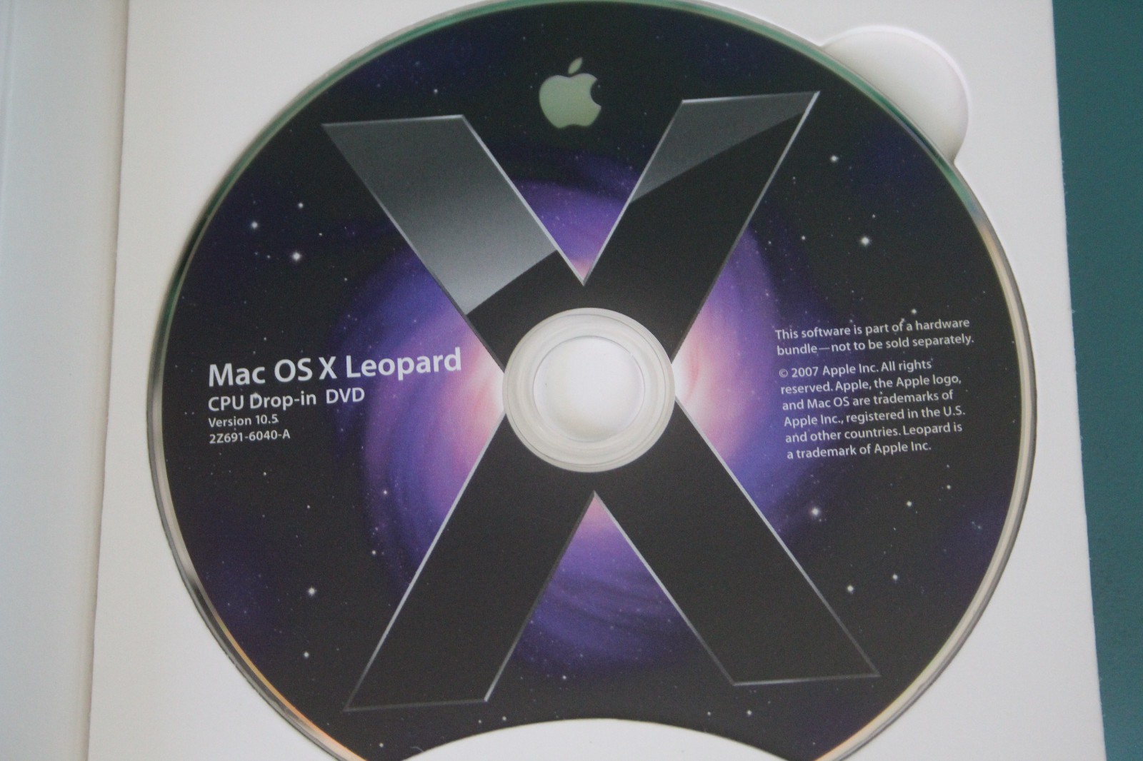 VTG APPLE MB021Z/A MAC OS X LEOPARD VERSION 10.5 INSTALL DVD + RETAIL BOX