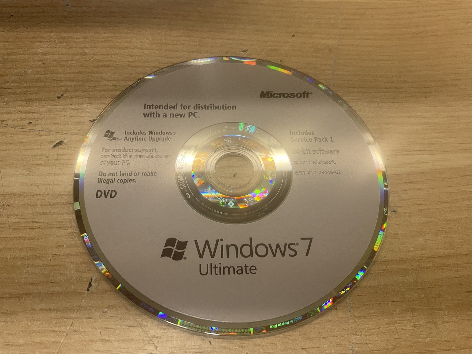 Microsoft Windows Win Pro 7 SP1 X64 English DSP OEI/PREOWNED/JUA2741