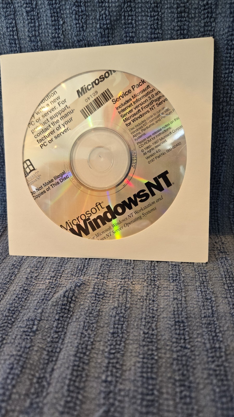 Windows NT Workstation V4.0 Installation Disc Version 3.