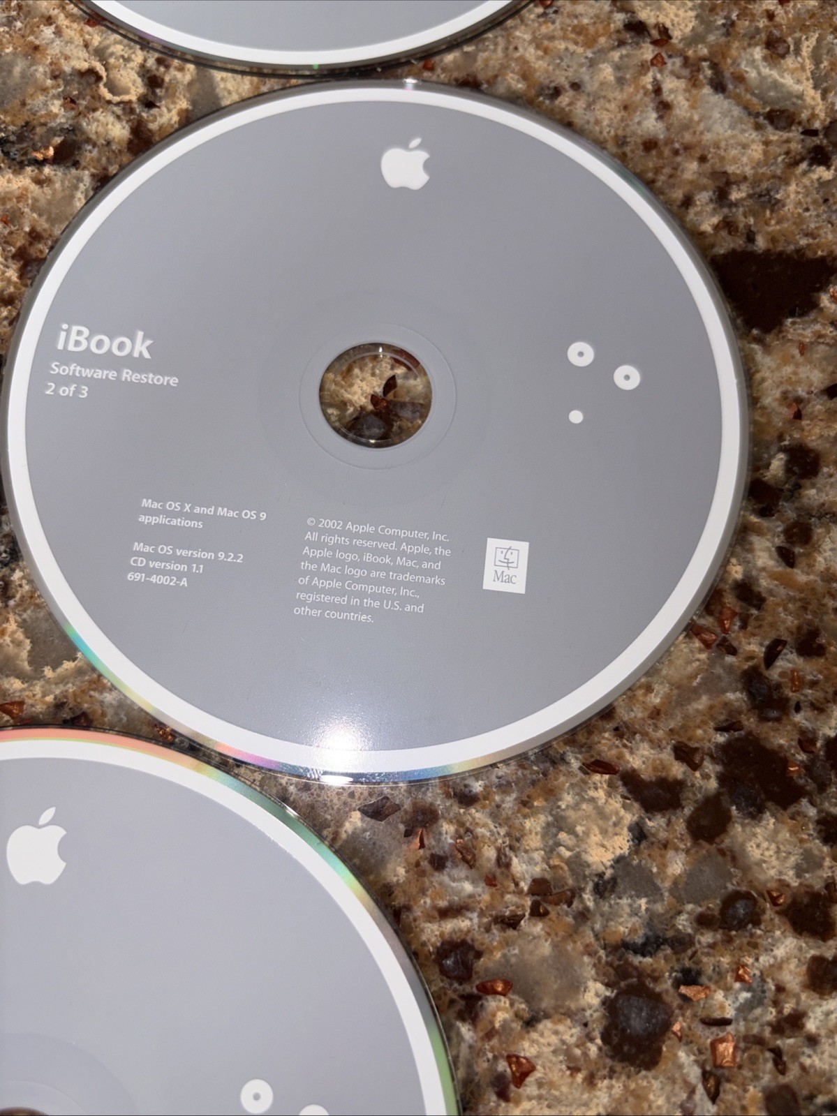 IBook Mac OS X Install Discs One And Two, Software Restore One, Two And Three