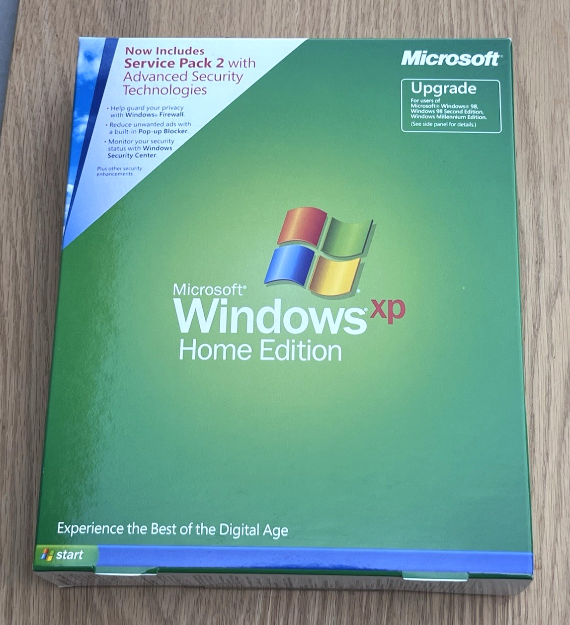 NEW Microsoft Windows XP Home Edition Service Pack 2 Upgrade Edition Big Box
