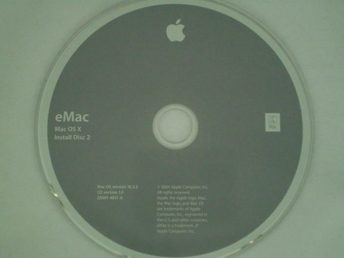 Apple Macintosh eMac (2004) Software Install/Restoration CD’s – 2 CD’s