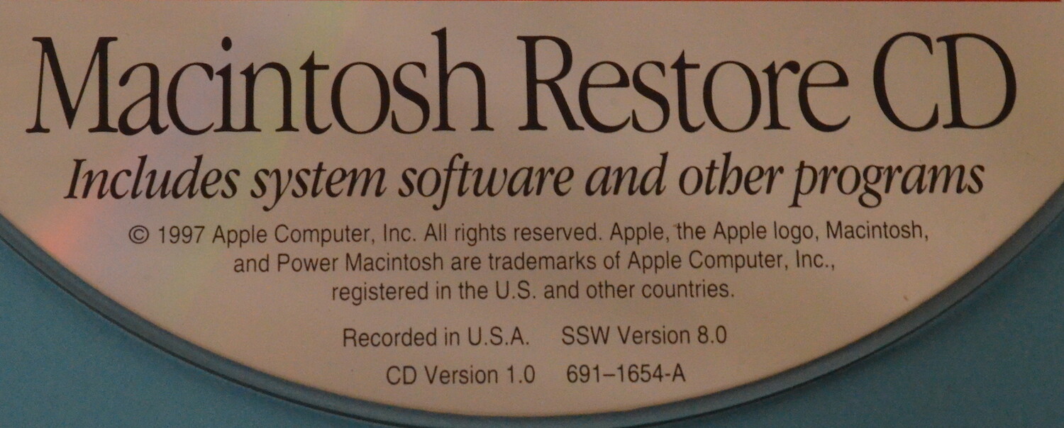 Apple PowerMac 6500 Series Home Edition Restore CD *Used* 691-1654A, MacOS 8