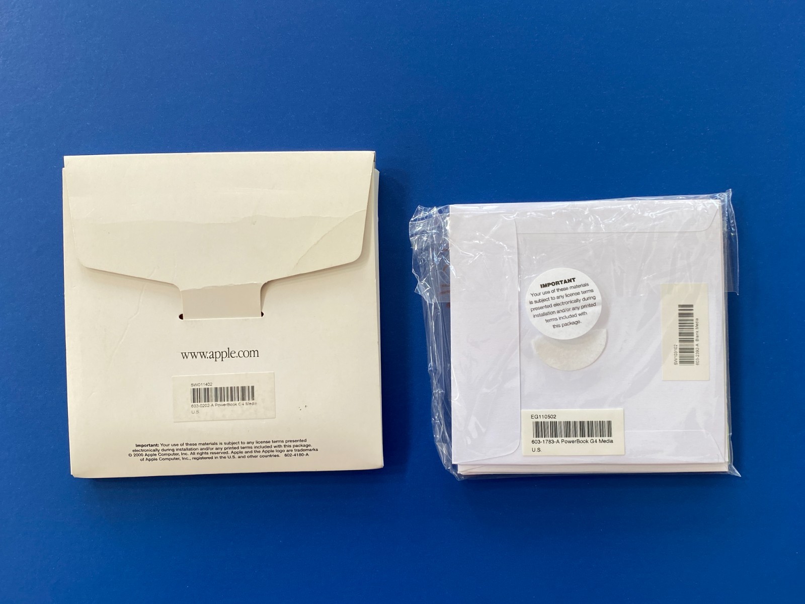 Vintage Apple PowerBook G4 Original Software Restore Install Discs Lot & Sleeve