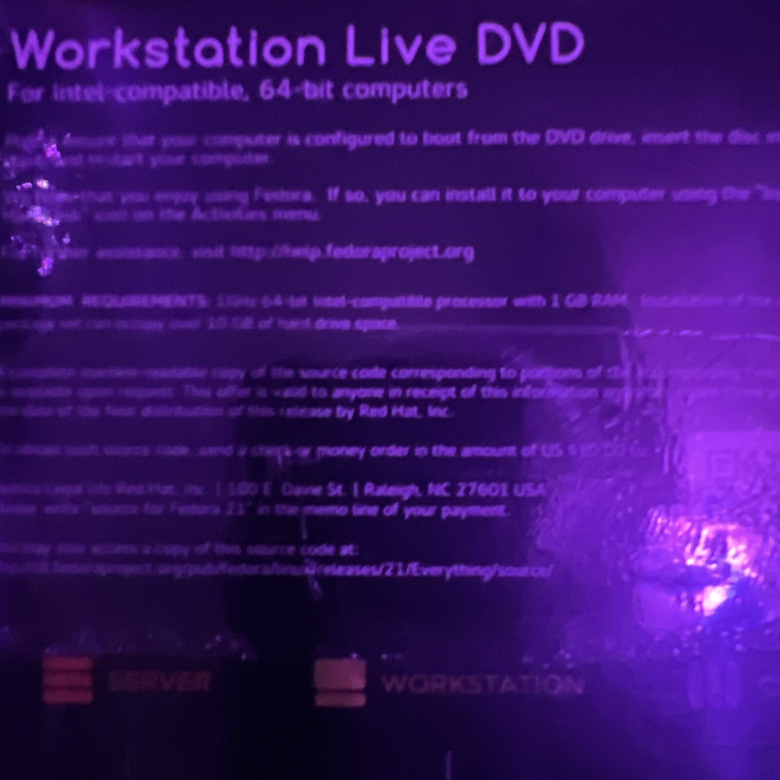 Fedora Workstation 21 Live DVD 64 Bit