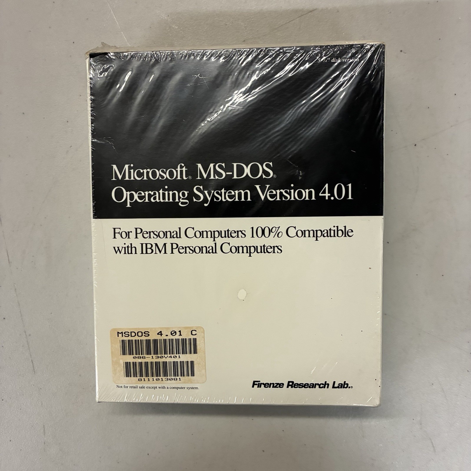 Microsoft MS-DOS 4.01 Complete Retail Box 5.25″ Floppy Disks Brand New Sealed