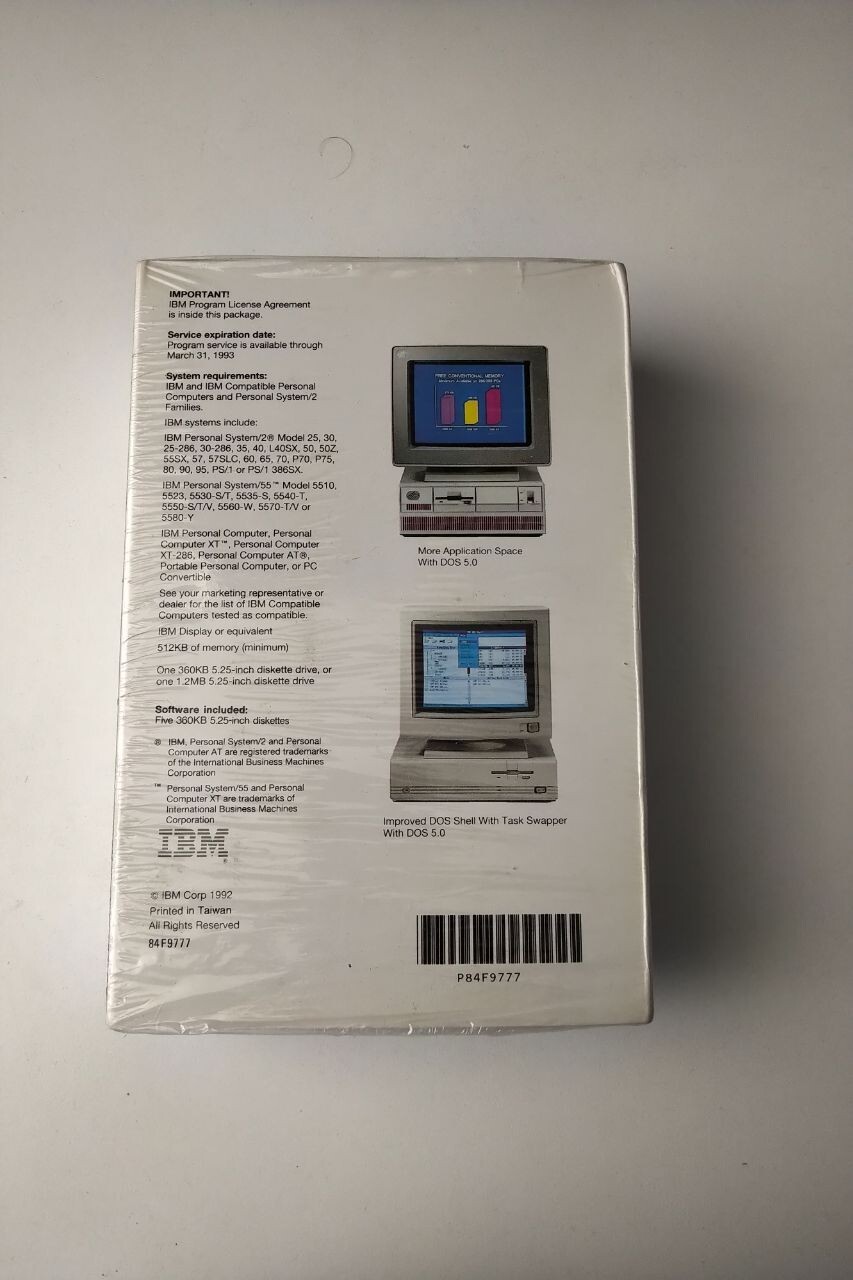 IBM DOS 5.0 Disk Operating System New Sealed
