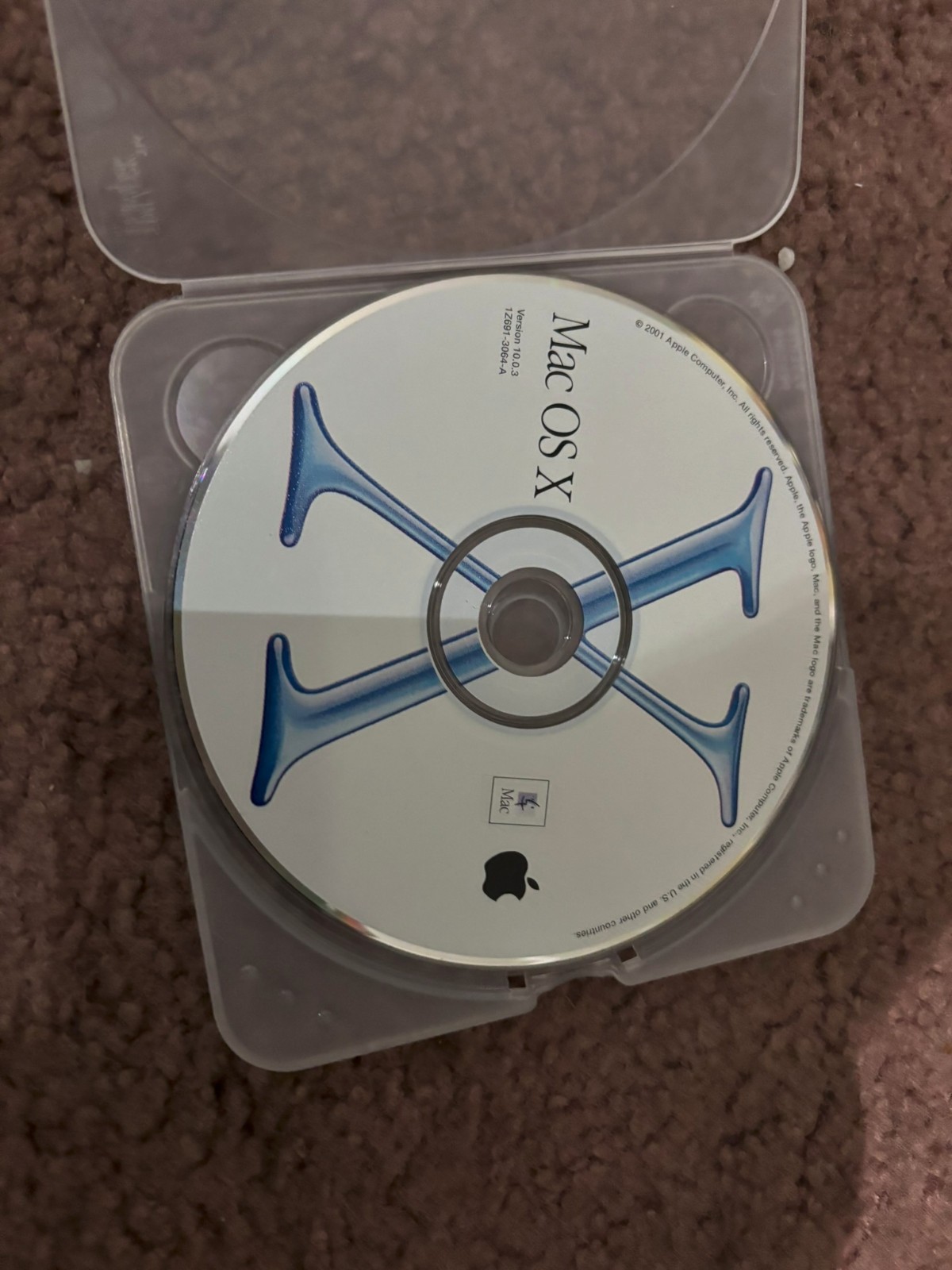 Vintage 2001 Apple Mac OS X Version 10.0.3 1Z691-3064-A