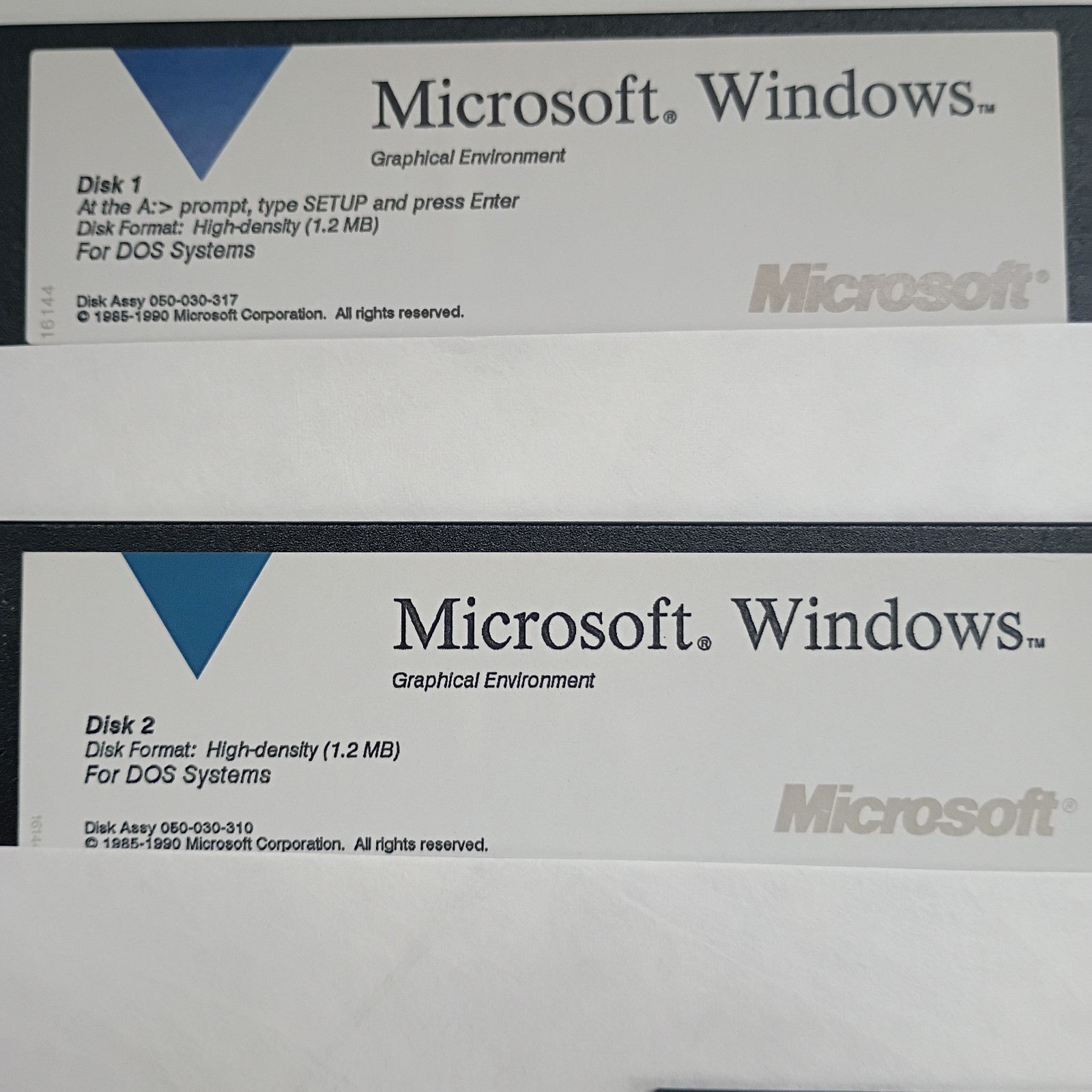 Microsoft Windows Graphical Environment Software DOS 5.25 Floppy Disks Vintage