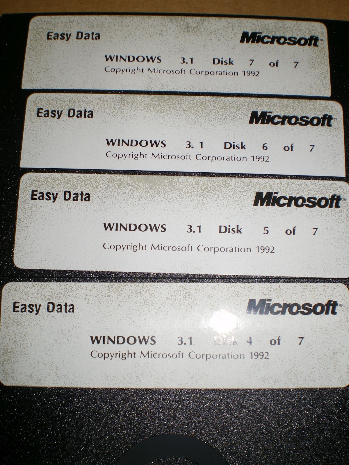 EasyData Windows Operating System Microsoft version 3.1 Floppy Disks