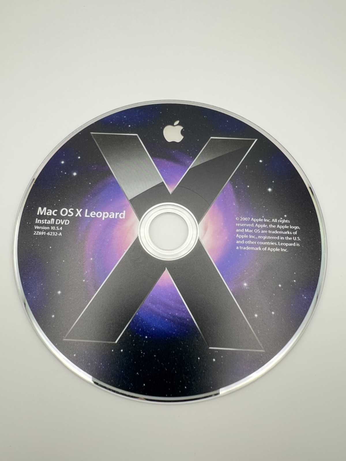 APPLE Mac OS X Version 10.5.4 Leopard Retail Pack Disc DVD Mint Complete 2007