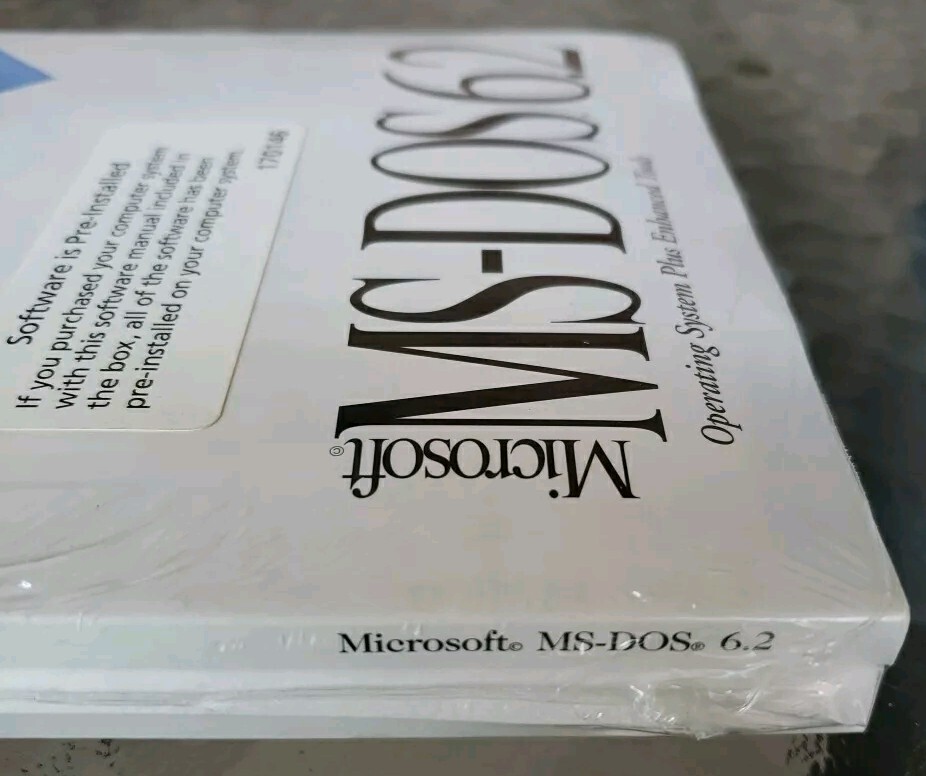 Vintage Genuine Microsoft MS-DOS 6.2 With 3 Disks & COA
