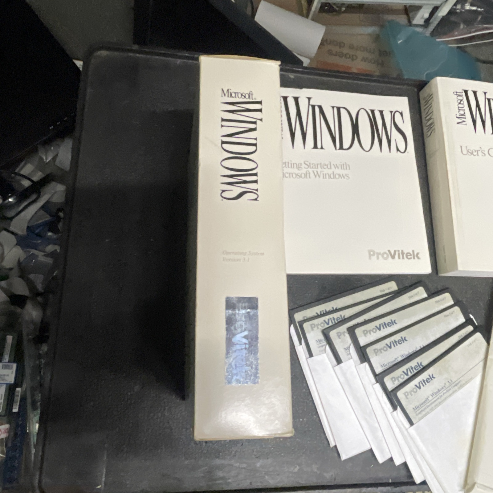 Microsoft Windows 3.1 Operating System 5.25″ Floppy Diskettes Big Box ProVitek