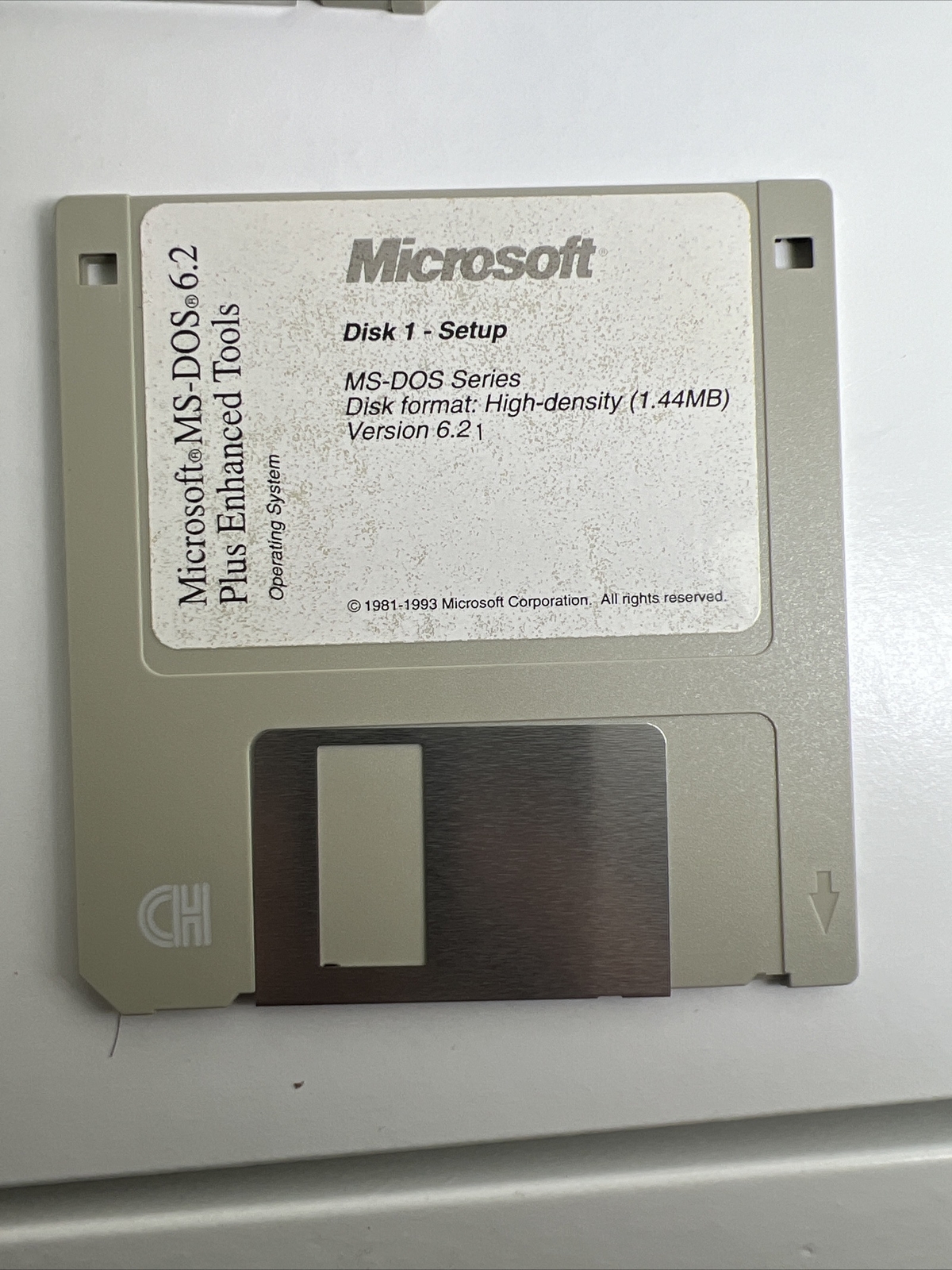Microsoft MS-DOS•6.2Plus Enhanced ToolsOperating System, 3.5 Disks 1,2, and 3.