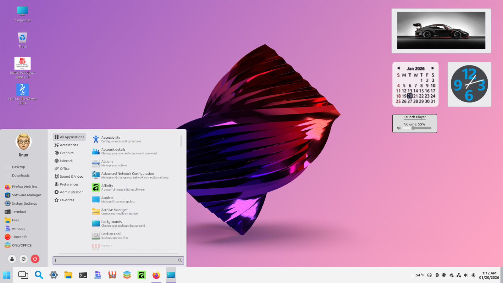 Linux Mint 23.3 preloaded USB (w/ Windows Apps Integration) #10