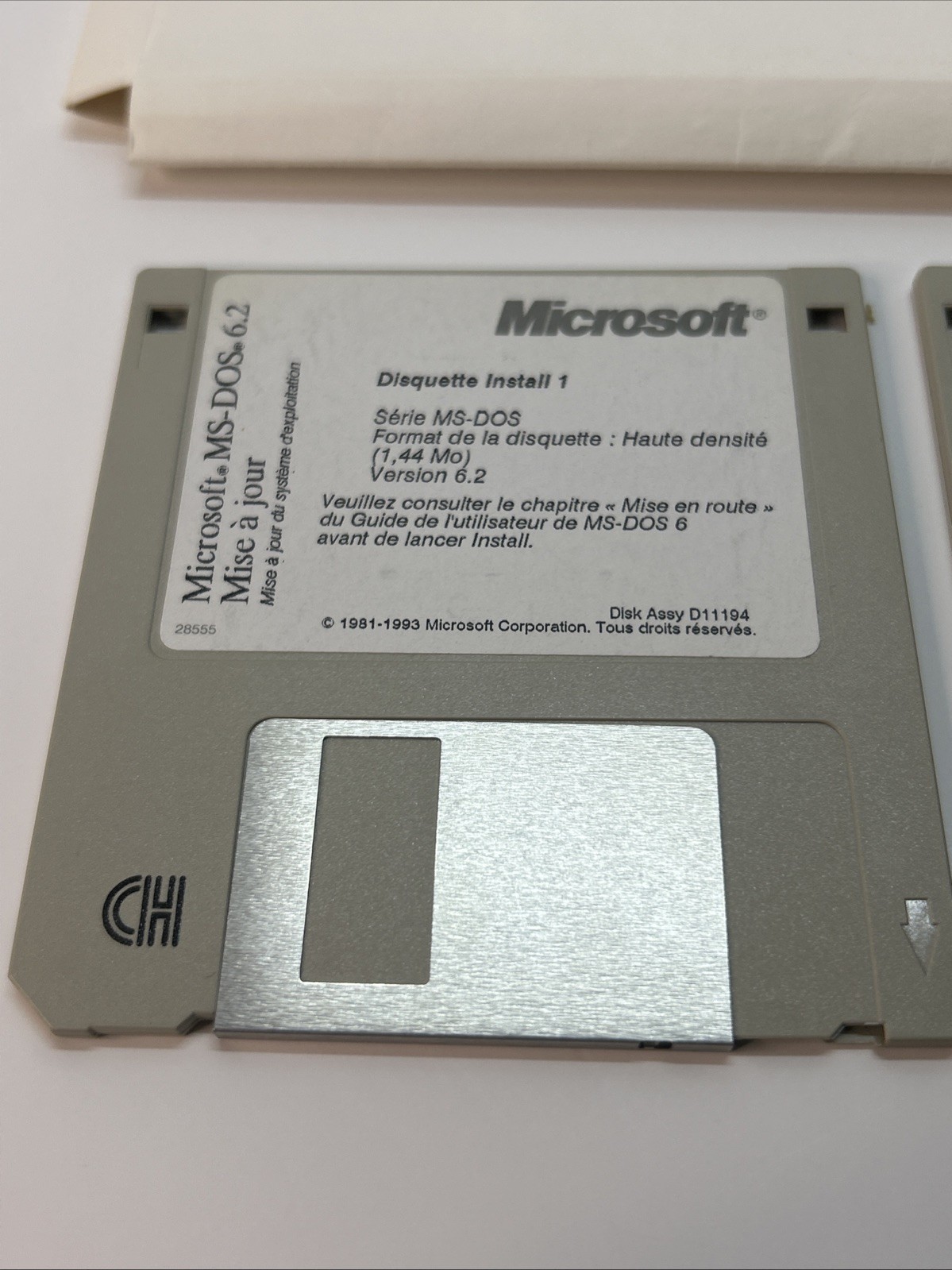 Microsoft MS-DOS 6.2 Upgrade – Big Box With 3.5″ disks – FRENCH