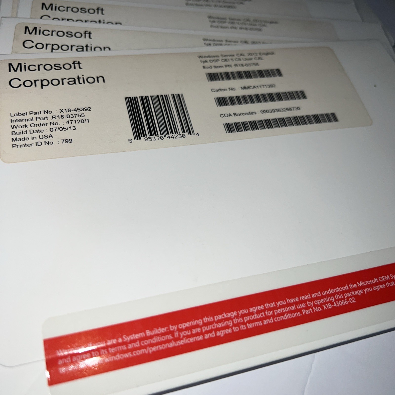 Microsoft Windows 7 8 pro server 2012 server 2008 RS corporation Lot No Key