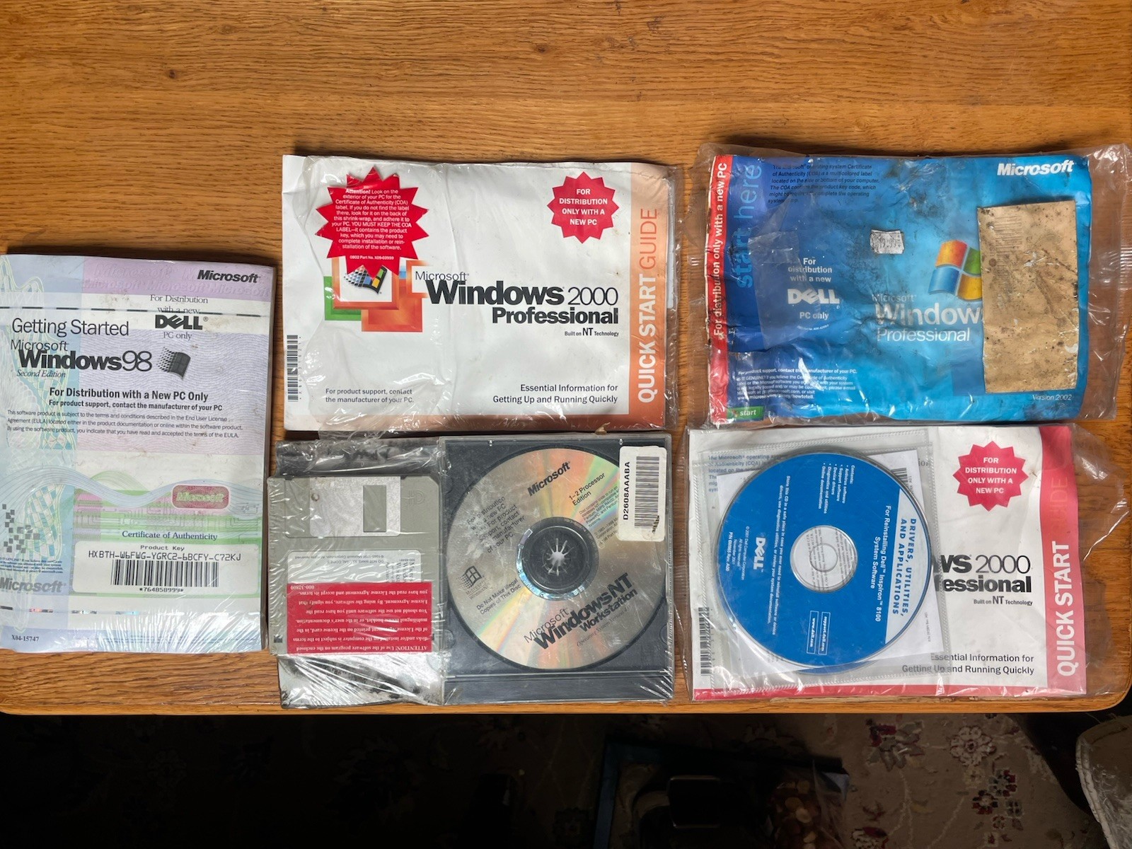 Factory Sealed Microsoft Windows 98 Windows NT PC CD-ROM Vintage Dell Windows