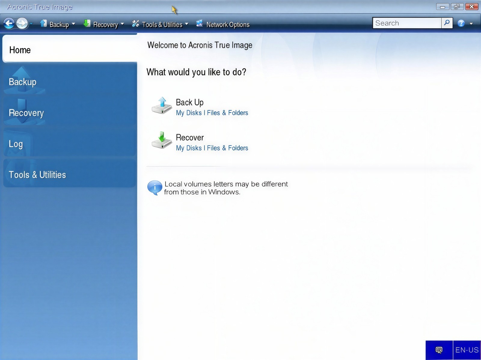 Acronis True Image Bootable DVD/USB