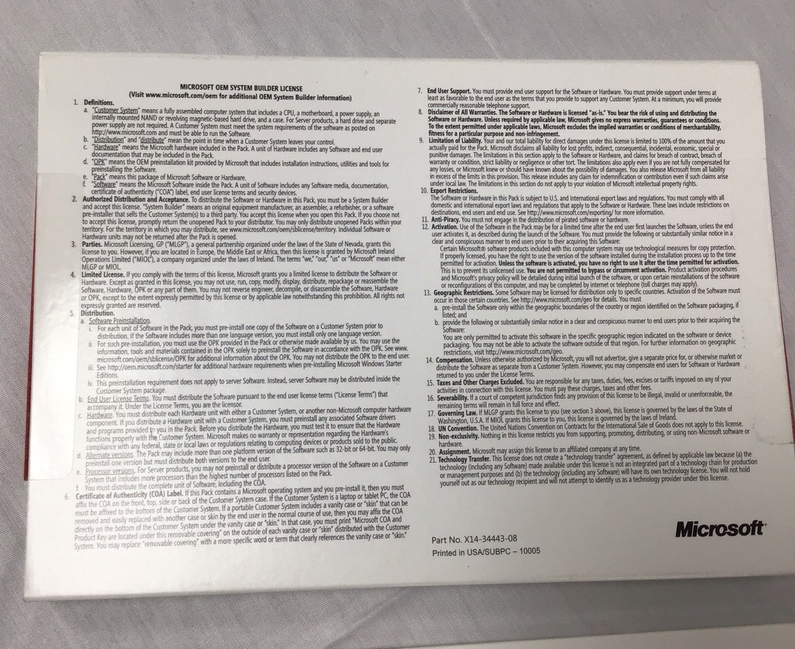 Microsoft WIN Pro 7 SP1 X64 EN DSP OEI 611 DVD w/SP1 (x64) English
