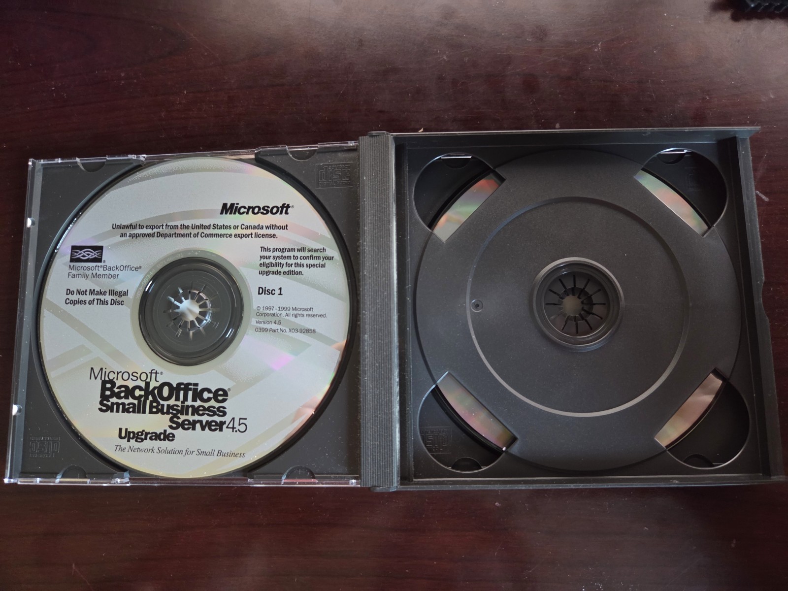 Microsoft BackOffice Server 4.5 Upgrade license software w/ key 1997 Windows OS