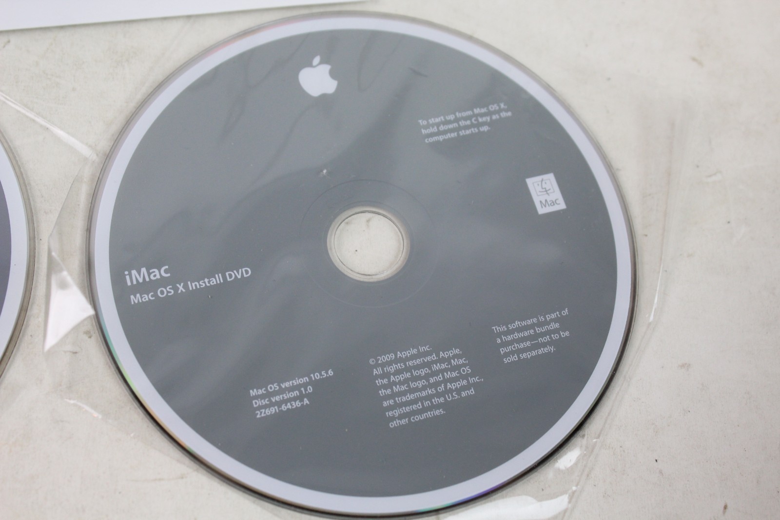 Apple Macbook Late 2008 A1278 DVD OS X 10.5.6 LEOPARD install disc