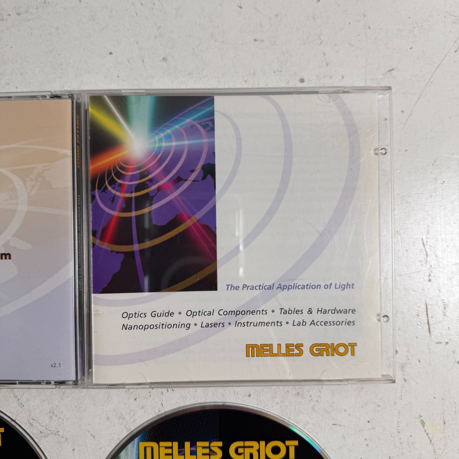 Melles Griot The Practical Application of Light (CD, 1999) Software For Windows