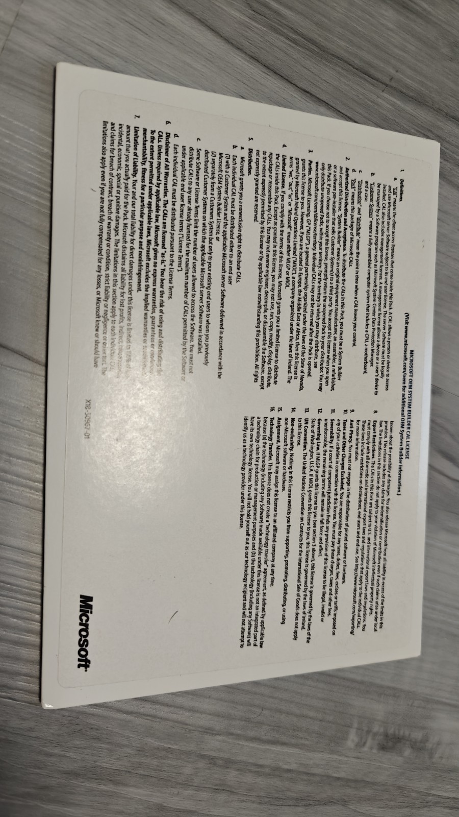 Microsoft Window Server 2016 CAL DSP OEI 5 Device Clt R18-05206 Brand New